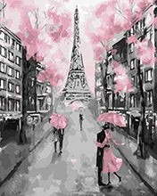 Cargar imagen en el visor de la galería, Diamond Painting - La Tour Eiffel y la vida en rosa