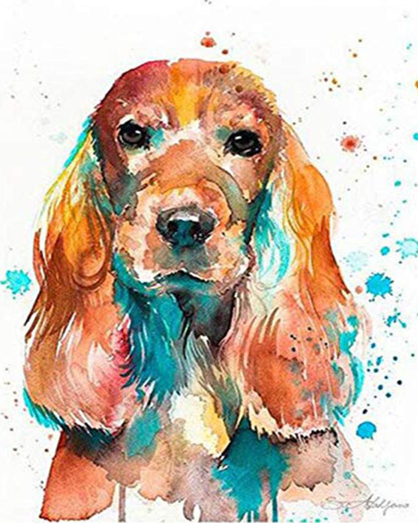 Diamond Painting - Perro de orejas grandes