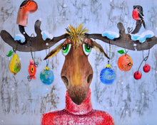 Cargar imagen en el visor de la galería, Diamond Painting - Elan y bolas de Navidad