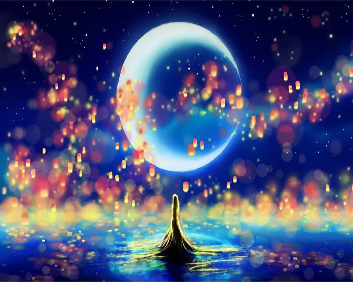 Diamond Painting - Reflexiones de luna y magia