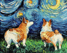 Cargar imagen en el visor de la galería, Diamond Painting - Perro y cielo estrellado