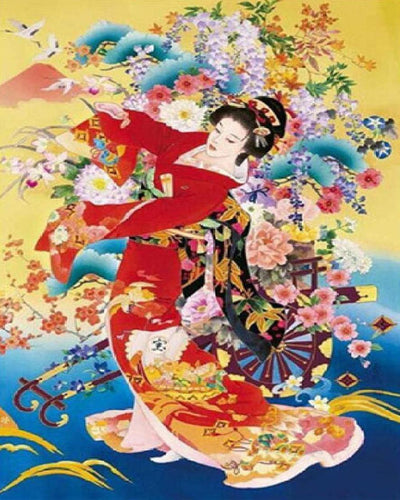 Diamond Painting - Japonés en ropa tradicional