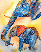 Cargar imagen en el visor de la galería, Diamond Painting - Elefante con su cría