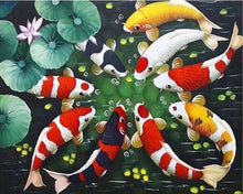 Cargar imagen en el visor de la galería, Diamond Painting - Carpas Koi desde arriba