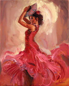 Diamond Painting - Bailaora en vestido rojo