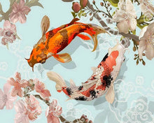 Cargar imagen en el visor de la galería, Diamond Painting - Dos carpas Koi