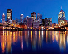 Cargar imagen en el visor de la galería, Diamond Painting - Reflejo nocturno del río