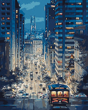 Cargar imagen en el visor de la galería, Diamond Painting - Tranvía en la ciudad