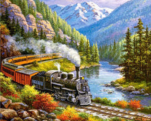 Cargar imagen en el visor de la galería, Diamond Painting - Tren en ruta