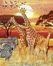 Cargar imagen en el visor de la galería, Diamond Painting - Jirafas y cebras