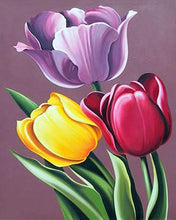 Cargar imagen en el visor de la galería, Diamond Painting - Tulipanes en color