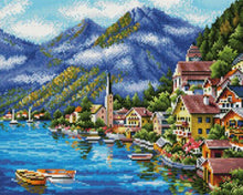 Cargar imagen en el visor de la galería, Diamond Painting - Pueblo al borde del lago