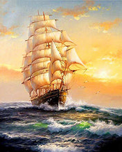 Cargar imagen en el visor de la galería, Diamond Painting - Velero en mar abierto