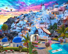 Cargar imagen en el visor de la galería, Pintar por números Paisaje de Grecia Figured&#39;Art Avanzado Novedades Ciudades Paisajes