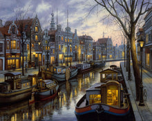 Cargar imagen en el visor de la galería, Pintar por números Vida en el canal Figured&#39;Art Avanzado Novedades Ciudades Paisajes Barcos