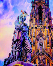 Cargar imagen en el visor de la galería, Punto de Cruz Diamante - Diamond Painting - Estatua de Edimburgo 40x50cm con bastidor montado