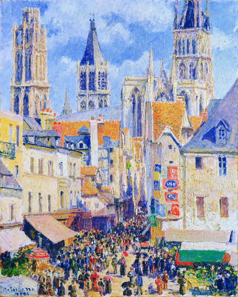 Punto de Cruz - Calle de la Épicerie, Ruán - Camille Pissarro