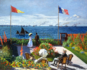 Punto de Cruz Diamante - La terraza de Sainte-Adresse - Monet