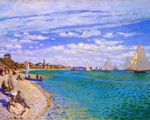 Punto de Cruz - Regatas en Sainte-Adresse - Monet