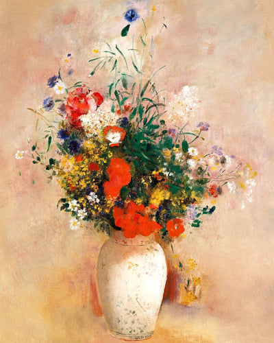 Punto de Cruz Diamante - Jarrón de flores - Odilon Redon