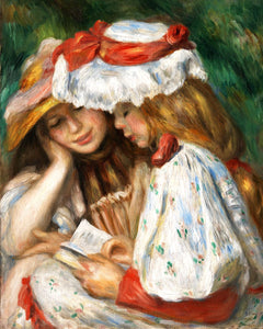 Diamond Painting - Lectura de chicas jóvenes - Renoir 40x50cm con bastidor montado