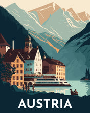 Cargar imagen en el visor de la galería, Póster de viaje Hallstatt