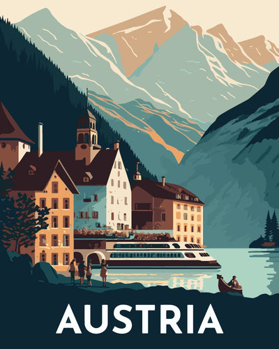 Póster de viaje Hallstatt