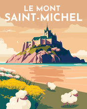 Cargar imagen en el visor de la galería, Póster de viaje Mont Saint-Michel