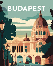 Cargar imagen en el visor de la galería, Póster de viaje Budapest