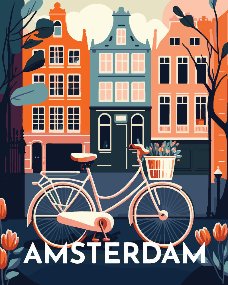 Póster de viaje Ámsterdam