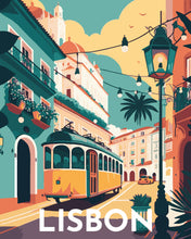 Cargar imagen en el visor de la galería, Póster de viaje Lisboa