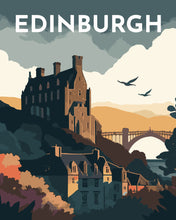 Cargar imagen en el visor de la galería, Póster de viaje Edimburgo