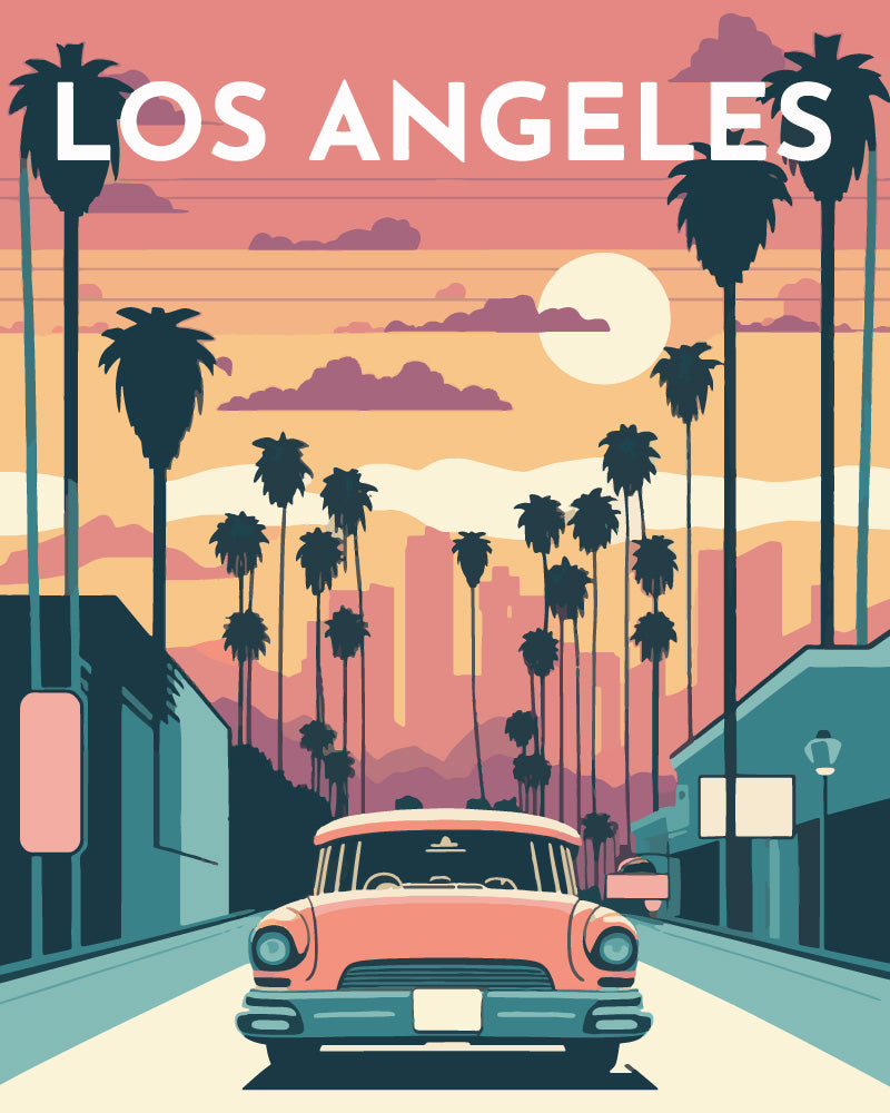 Póster de viaje Los Ángeles