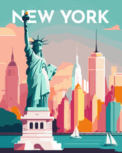 Cargar imagen en el visor de la galería, Póster de viaje Nueva York