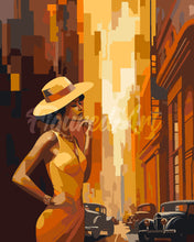 Cargar imagen en el visor de la galería, Pintar por numeros Figured&#39;Art - Mujer Art Deco en la ciudad