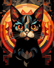 Cargar imagen en el visor de la galería, Pintar por numeros Figured&#39;Art - Gato Negro Art Deco