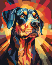 Cargar imagen en el visor de la galería, Pintar por numeros Figured&#39;Art - Perro Art Deco