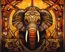 Cargar imagen en el visor de la galería, Pintar por numeros Figured&#39;Art - Elefante Art Deco