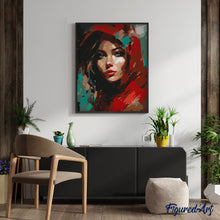 Cargar imagen en el visor de la galería, Mujer con Bufanda Roja