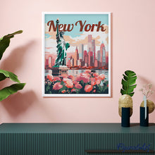 Cargar imagen en el visor de la galería, Póster de Viaje Nueva York en Flor