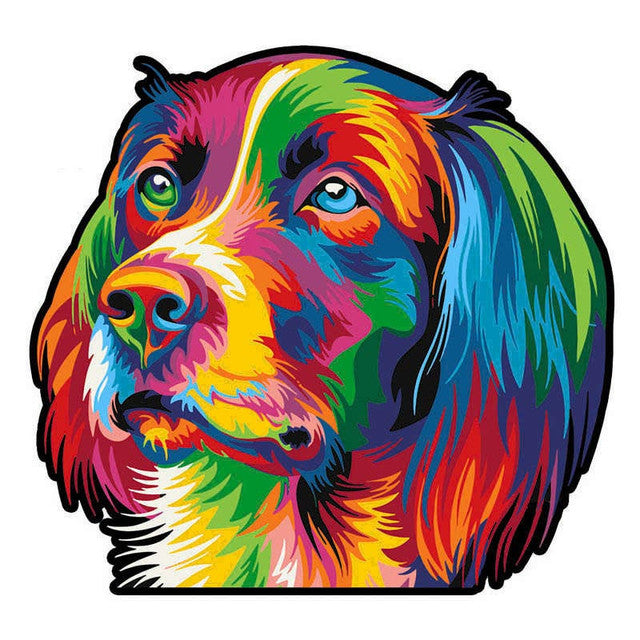 Puzzle de madera - Perro Pop Art