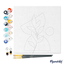 Cargar imagen en el visor de la galería, Mini Pintura por Números 20x20cm con bastidor Planta 4