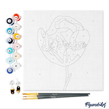 Cargar imagen en el visor de la galería, Mini Pintura por Números 20x20cm con bastidor Te amo