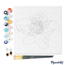 Cargar imagen en el visor de la galería, Mini Pintura por Números 20x20cm con bastidor Rose mosqueta