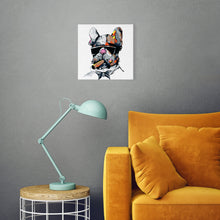 Cargar imagen en el visor de la galería, Mini Pintura por Números 20x20cm con bastidor Perro con cigarro