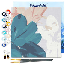 Cargar imagen en el visor de la galería, Mini Pintura por Números 20x20cm con bastidor Hojas de Caucho