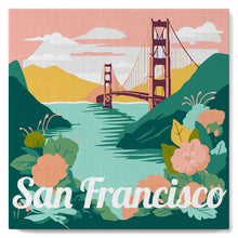 Cargar imagen en el visor de la galería, Mini Pintar por Números 20x20cm con bastidor Póster de Viaje San Francisco