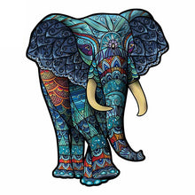 Cargar imagen en el visor de la galería, Puzzle de madera - Elefante Azul