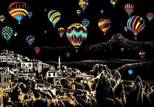 Arte Para Rascar - Arte Para Rascar - Globos Aerostáticos En Turquía - Figuredart