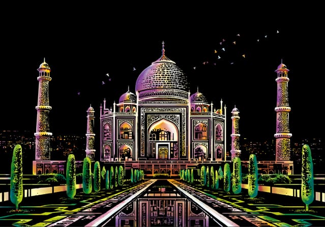 Arte Para Rascar - Arte Para Rascar - Mausoleo Del Taj Mahal En India - Figuredart